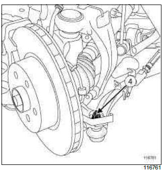 Renault Clio. Front axle subframe: Removal - Refitting