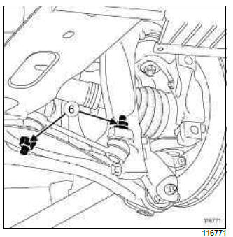 Renault Clio. Front axle subframe: Removal - Refitting