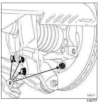 Renault Clio. Front axle subframe: Removal - Refitting