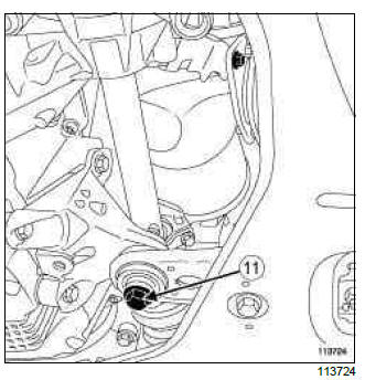 Renault Clio. Front axle subframe: Removal - Refitting