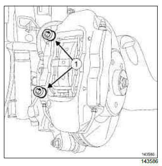 Renault Clio. Front brake disc: Removal - Refitting