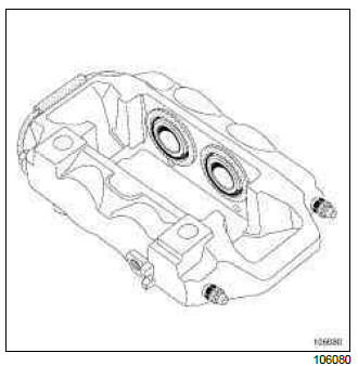 Renault Clio. Front brake pads: Removal - Refitting