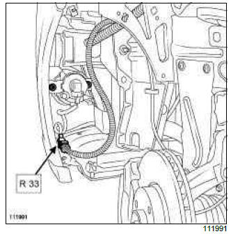 Renault Clio. Front bumper wiring