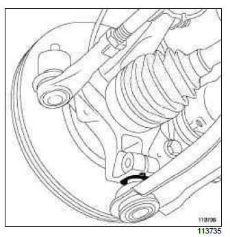 Renault Clio. Front driveshaft hub carrier: Removal - Refitting