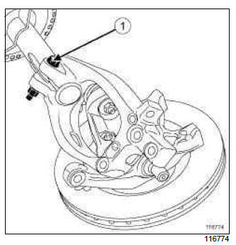 Renault Clio. Front driveshaft hub carrier: Removal - Refitting