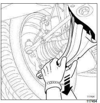 Renault Clio. Front driveshaft lower arm ball joint: Check