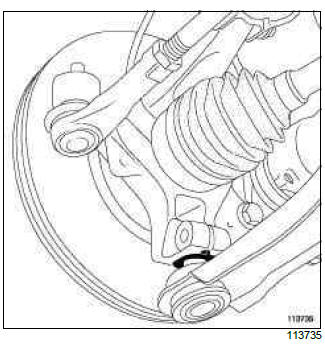 Renault Clio. Front driveshaft lower arm: Removal - Refitting