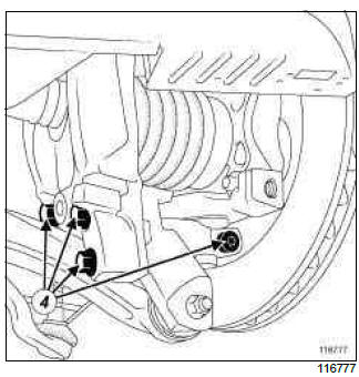 Renault Clio. Front driveshaft lower arm: Removal - Refitting