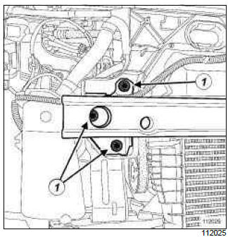 Renault Clio. Front impact cross member: Removal - Refitting