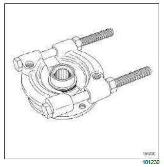 Renault Clio. Front hub carrier bearing: Removal - Refitting