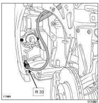 Renault Clio. Front left-hand wiring