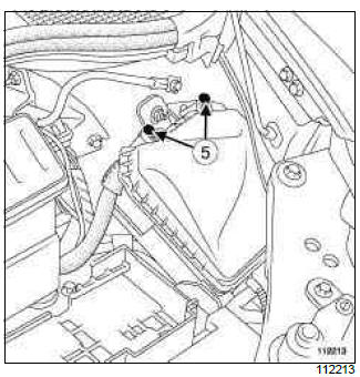 Renault Clio. Front left-hand wiring