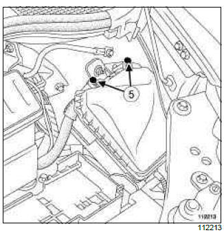 Renault Clio. Front left-hand wiring