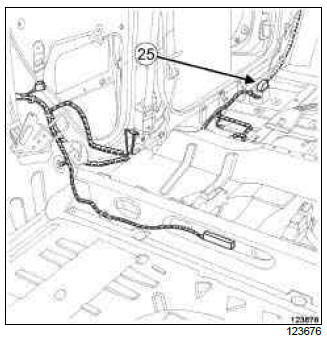 Renault Clio. Front left-hand wiring