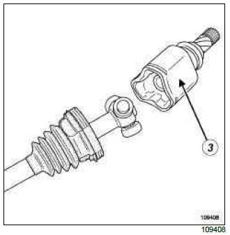 Renault Clio. Front right-hand driveshaft gaiter, gearbox side: Removal - Refitting