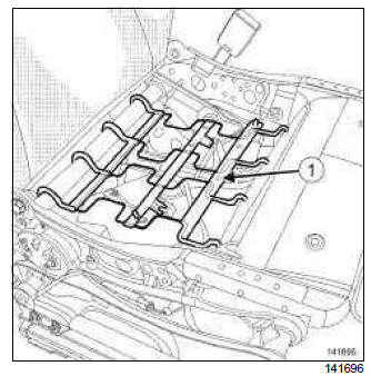 Renault Clio. Front seat base frame: Removal - Refitting