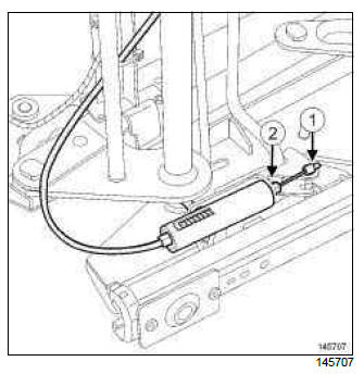 Renault Clio. Front seat base frame: Removal - Refitting