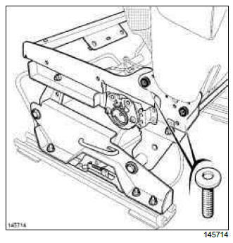 Renault Clio. Front seat base frame: Removal - Refitting