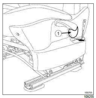 Renault Clio. Front seat base trim: Removal - Refitting