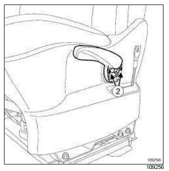 Renault Clio. Front seat base trim: Removal - Refitting