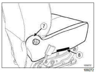 Renault Clio. Front seat base trim: Removal - Refitting