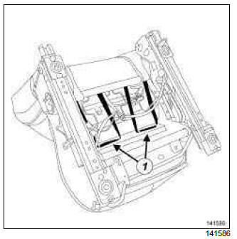 Renault Clio. Front seat base trim: Removal - Refitting