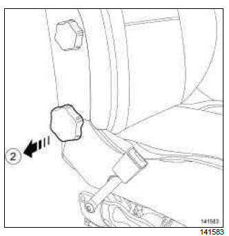 Renault Clio. Front seat base trim: Removal - Refitting