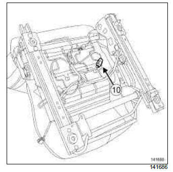 Renault Clio. Front seat base trim: Removal - Refitting