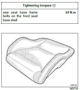 Renault Clio. Front seat base trim: Removal - Refitting