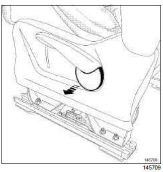 Renault Clio. Front seat lower casing: Removal - Refitting