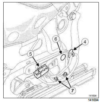 Renault Clio. Front seat runner: Removal - Refitting