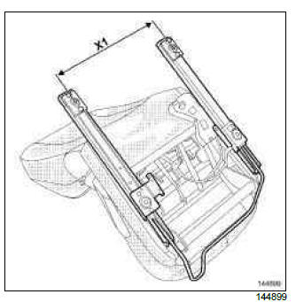 Renault Clio. Front seat runner: Removal - Refitting