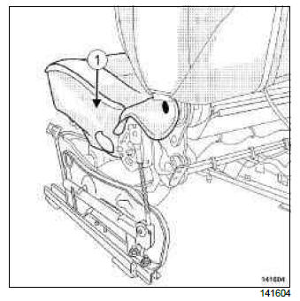 Renault Clio. Front seatback frame: Removal - Refitting