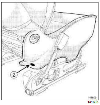 Renault Clio. Front seatback frame: Removal - Refitting