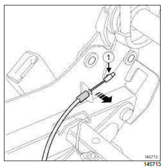Renault Clio. Front seatback frame: Removal - Refitting