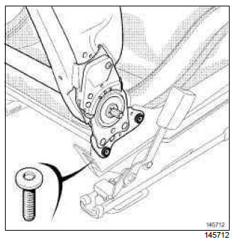 Renault Clio. Front seatback frame: Removal - Refitting