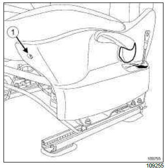 Renault Clio. Front seatback trim: Removal - Refitting