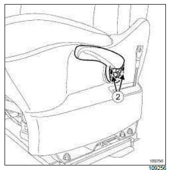 Renault Clio. Front seatback trim: Removal - Refitting