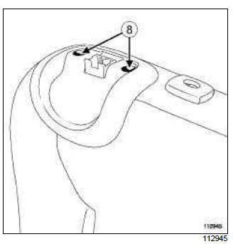 Renault Clio. Front seatback trim: Removal - Refitting