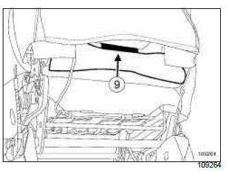 Renault Clio. Front seatback trim: Removal - Refitting