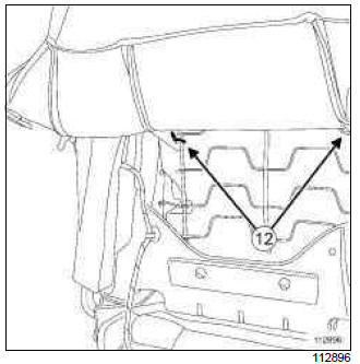 Renault Clio. Front seatback trim: Removal - Refitting