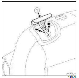 Renault Clio. Front seatback trim: Removal - Refitting