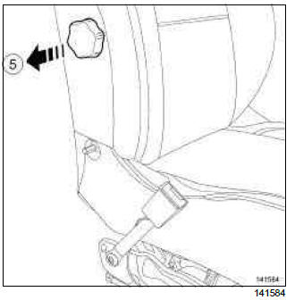 Renault Clio. Front seatback trim: Removal - Refitting