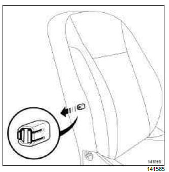 Renault Clio. Front seatback trim: Removal - Refitting