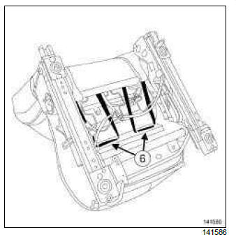 Renault Clio. Front seatback trim: Removal - Refitting