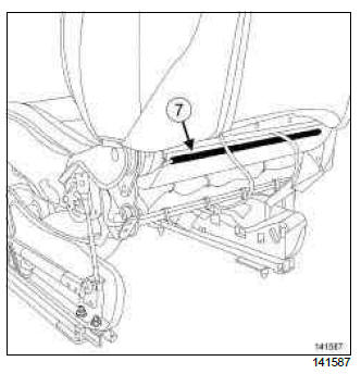 Renault Clio. Front seatback trim: Removal - Refitting