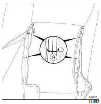 Renault Clio. Front seatback trim: Removal - Refitting