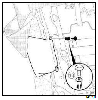 Renault Clio. Front seatback trim: Removal - Refitting