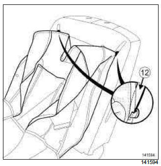 Renault Clio. Front seatback trim: Removal - Refitting