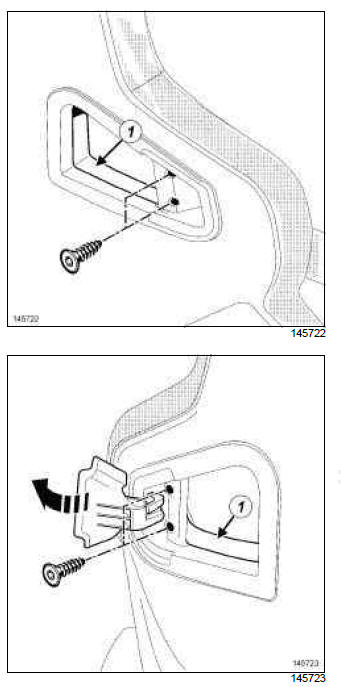 Renault Clio. Front seatback trim: Removal - Refitting